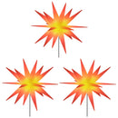 vidaXL 3 db összecsukható tüskés piros LED-es karácsonyi lámpa 57 cm