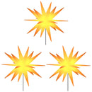 vidaXL 3 db összecsukható tüskés sárga LED-es karácsonyi lámpa 57 cm