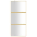 vidaXL aranyszínű zuhanyfal átlátszó ESG üveggel 90 x 195 cm