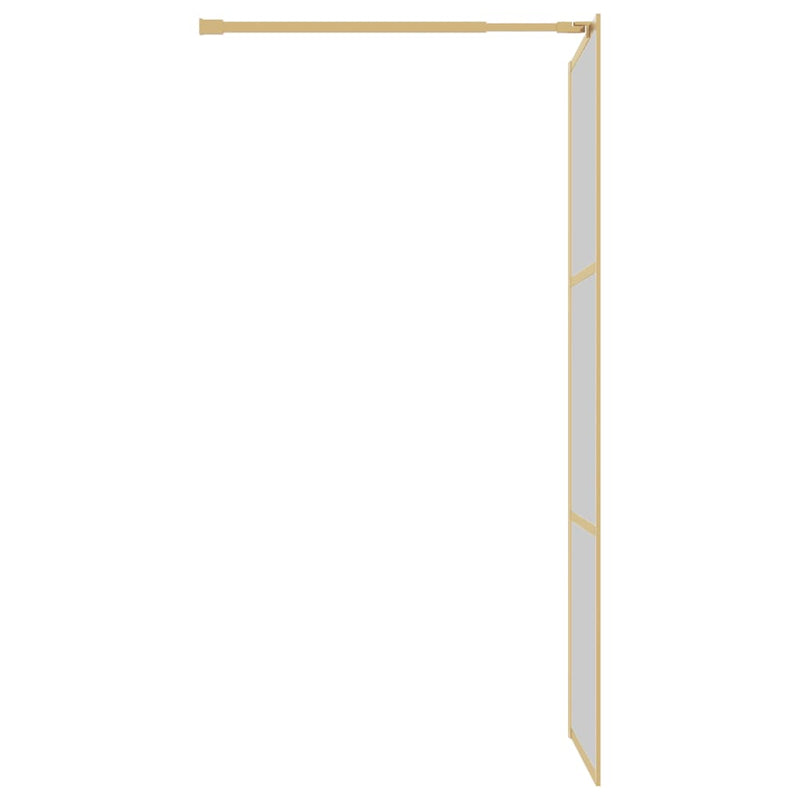 vidaXL aranyszínű zuhanyfal átlátszó ESG üveggel 90 x 195 cm