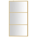 vidaXL aranyszínű zuhanyfal átlátszó ESG üveggel 100 x 195 cm