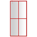 vidaXL piros zuhanyfal átlátszó ESG üveggel 100 x 195 cm