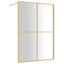 vidaXL aranyszínű zuhanyfal átlátszó ESG üveggel 140 x 195 cm