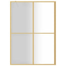 vidaXL aranyszínű zuhanyfal átlátszó ESG üveggel 140 x 195 cm