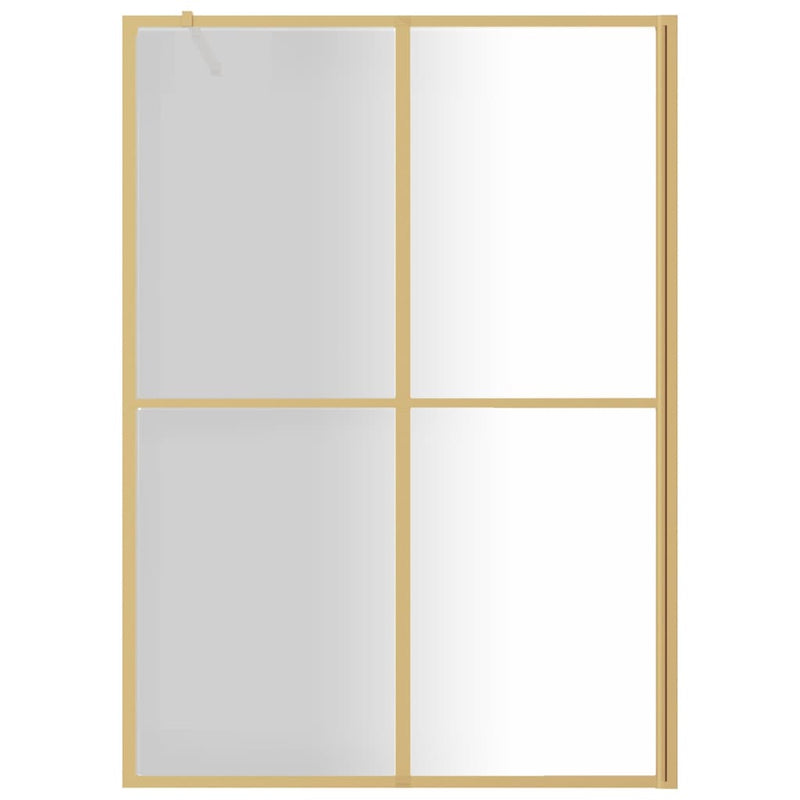 vidaXL aranyszínű zuhanyfal átlátszó ESG üveggel 140 x 195 cm