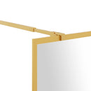 vidaXL aranyszínű zuhanyfal átlátszó ESG üveggel 90 x 195 cm