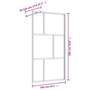 vidaXL aranyszínű zuhanyfal átlátszó ESG üveggel 100 x 195 cm