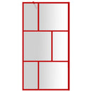 vidaXL piros zuhanyfal átlátszó ESG üveggel 115 x 195 cm