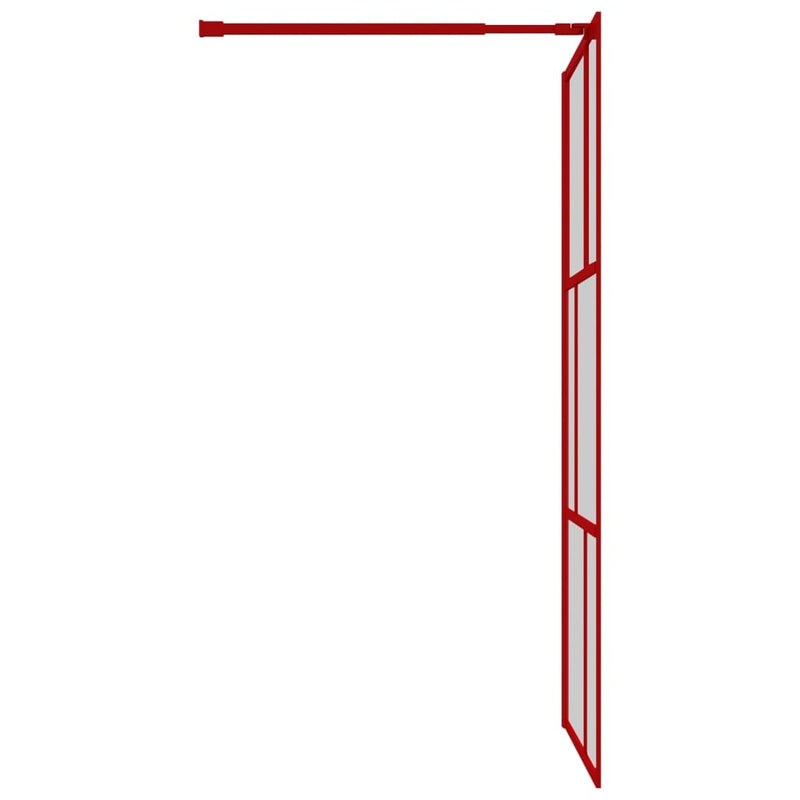 vidaXL piros zuhanyfal átlátszó ESG üveggel 115 x 195 cm