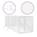 vidaXL ezüstszínű kültéri horganyzott acél kutyakennel 2x6x2 m