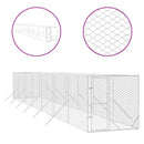 vidaXL ezüstszínű kültéri horganyzott acél kutyakennel 2 x 14 x 2 m