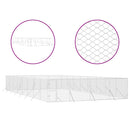 vidaXL ezüstszínű kültéri horganyzott acél kutyakennel 8 x 16 x 2 m