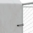 vidaXL ezüstszínű horganyzott acél kutyakennel tetővel 4x4x2,5 m