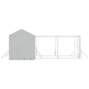 vidaXL ezüstszínű horganyzott acél kutyakennel tetővel 6x6x2,5 m