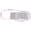 vidaXL ezüstszínű horganyzott acél kutyakennel tetővel 6x6x2,5 m