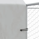 vidaXL ezüstszínű horganyzott acél kutyakennel tetővel 10x10x2,5 m