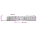 vidaXL ezüstszínű horganyzott acél kutyakennel tetővel 12x12x2,5 m