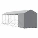 vidaXL ezüstszínű horganyzott acél kutyakennel tetővel 2x10x2,5 m
