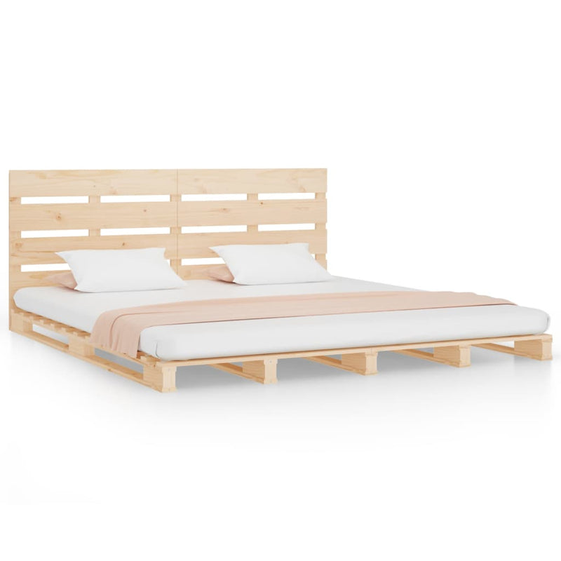 vidaXL tömör fenyőfa ágy matrac nélkül 140 x 190 cm