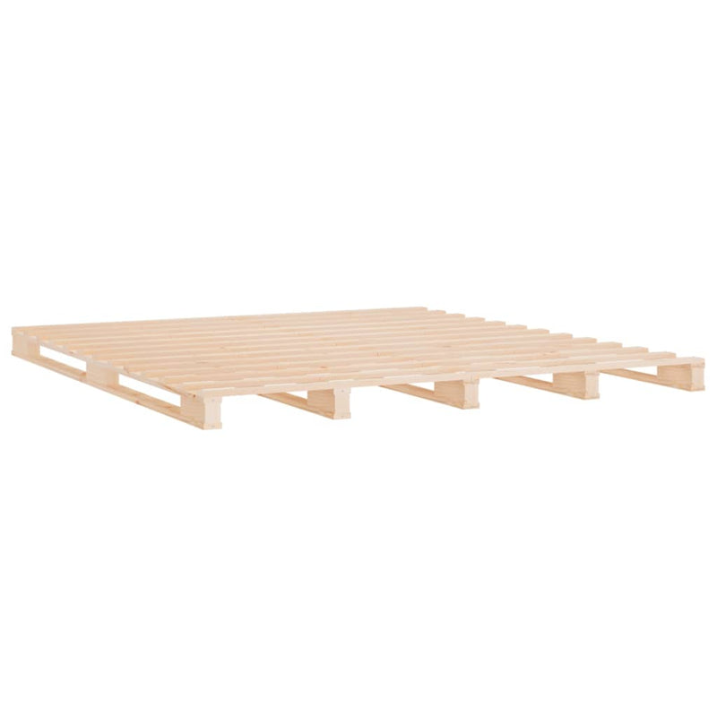 vidaXL tömör fenyőfa ágy matrac nélkül 140 x 190 cm