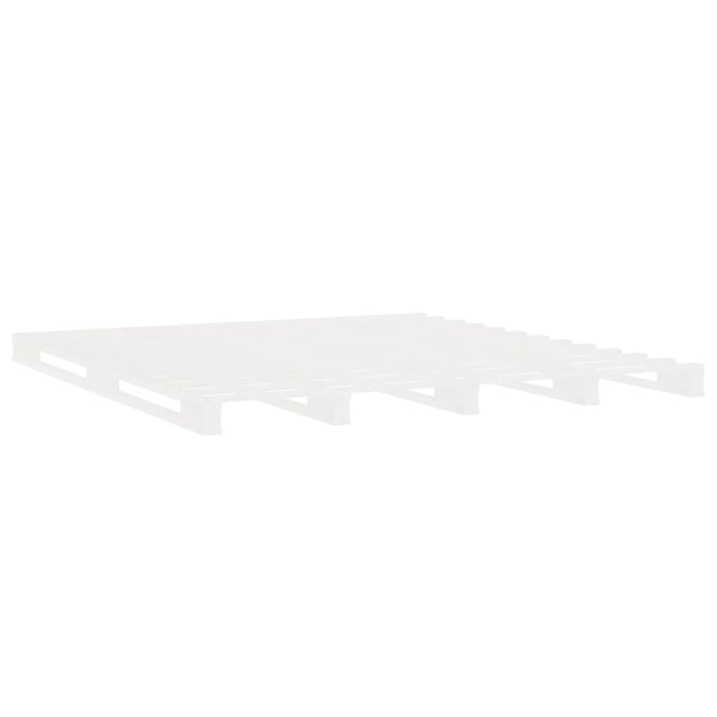 vidaXL fehér tömör fenyőfa ágy matrac nélkül 140x190 cm