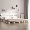 vidaXL fehér tömör fenyőfa ágy matrac nélkül 140x190 cm