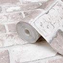 vidaXL szürke téglamintás nem szőtt 3D tapéta 10 x 0,53 m