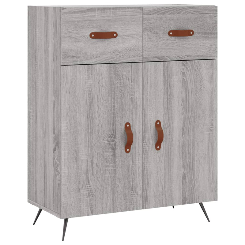 vidaXL szürke sonoma színű szerelt fa tálalószekrény 69,5 x 34 x 90 cm
