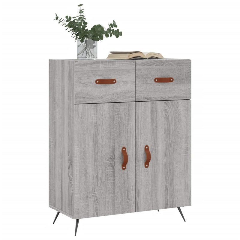 vidaXL szürke sonoma színű szerelt fa tálalószekrény 69,5 x 34 x 90 cm