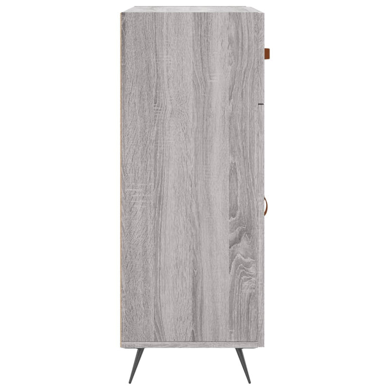 vidaXL szürke sonoma színű szerelt fa tálalószekrény 69,5 x 34 x 90 cm