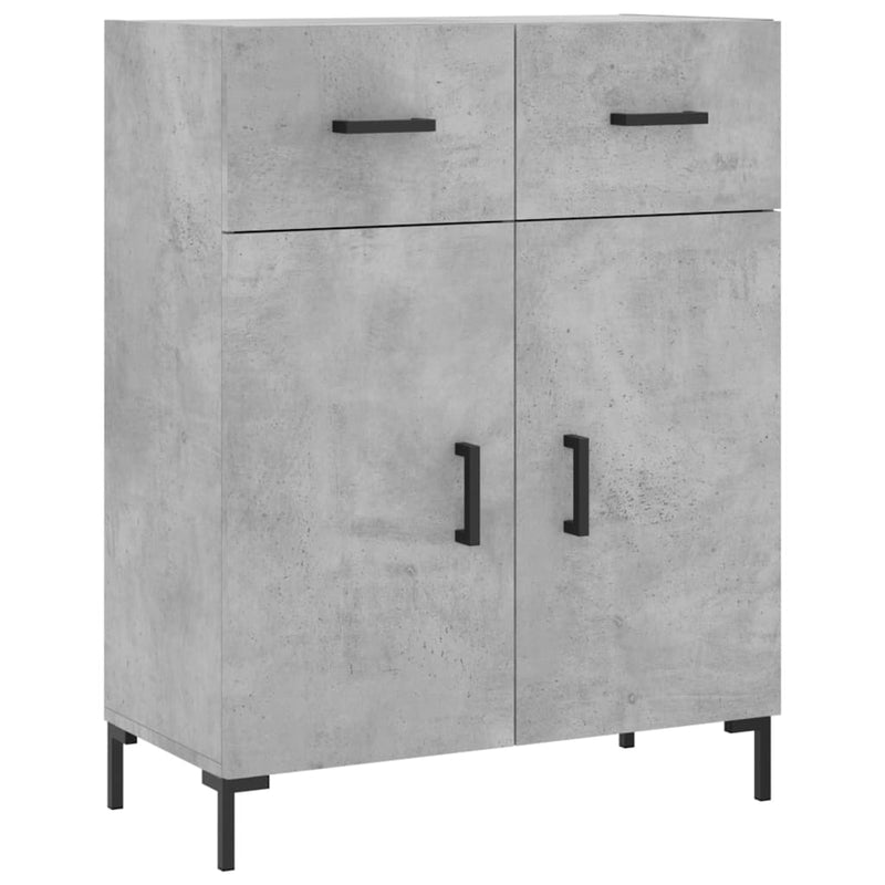 vidaXL betonszürke szerelt fa tálalószekrény 69,5 x 34 x 90 cm