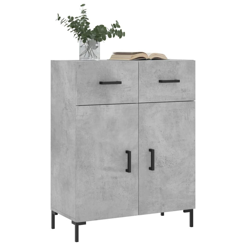 vidaXL betonszürke szerelt fa tálalószekrény 69,5 x 34 x 90 cm
