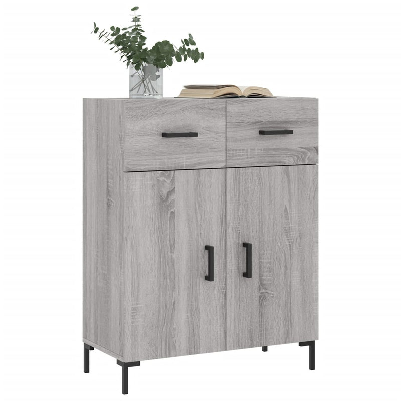 vidaXL szürke sonoma színű szerelt fa tálalószekrény 69,5 x 34 x 90 cm