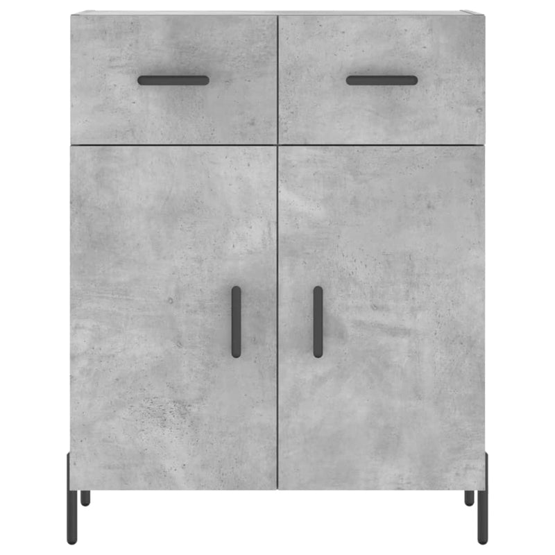 vidaXL betonszürke szerelt fa tálalószekrény 69,5 x 34 x 90 cm