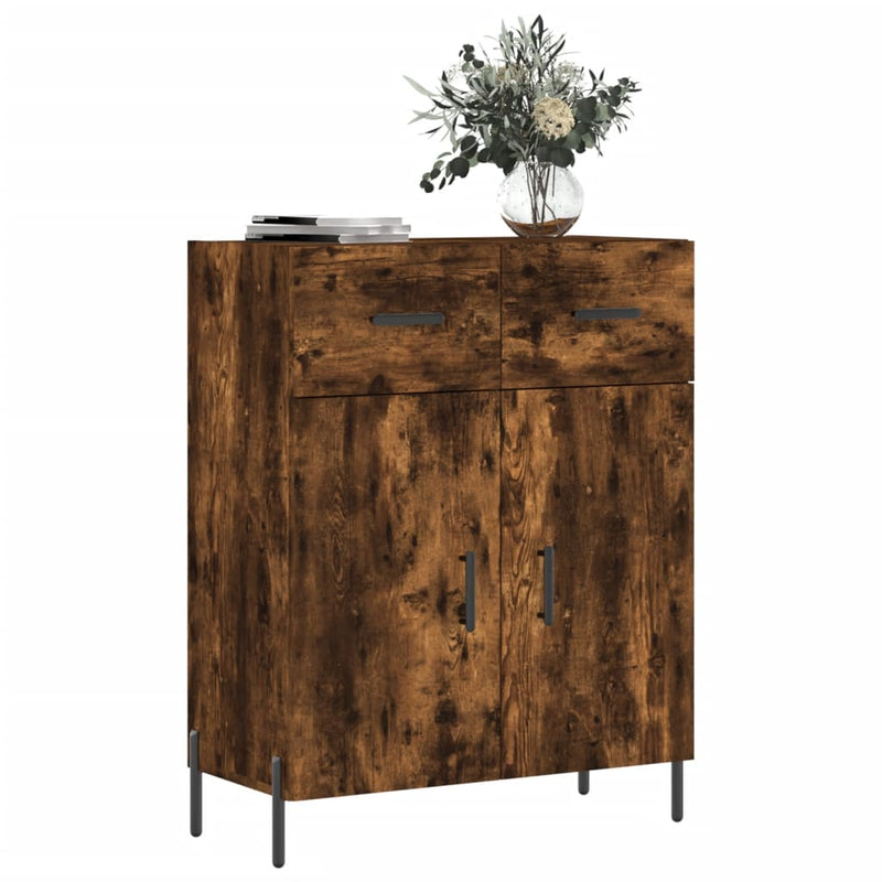 vidaXL füstös tölgy színű szerelt fa tálalószekrény 69,5 x 34 x 90 cm