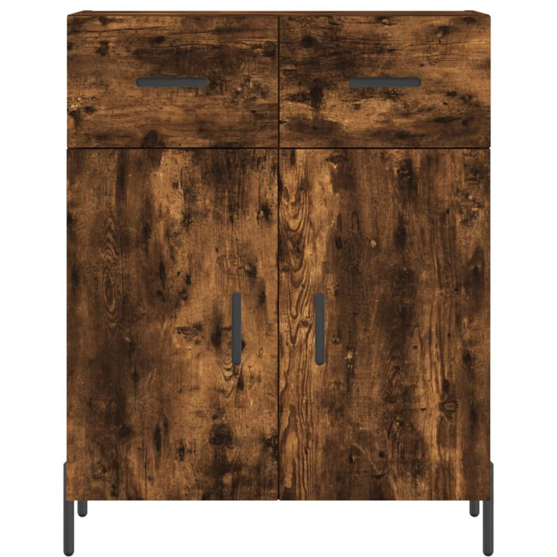 vidaXL füstös tölgy színű szerelt fa tálalószekrény 69,5 x 34 x 90 cm