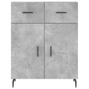vidaXL betonszürke szerelt fa tálalószekrény 69,5 x 34 x 90 cm