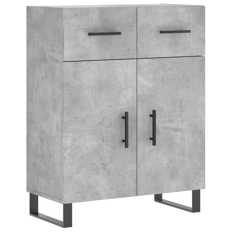 vidaXL betonszürke szerelt fa tálalószekrény 69,5 x 34 x 90 cm