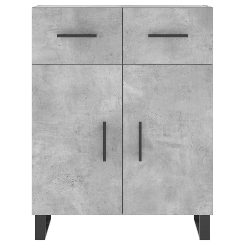 vidaXL betonszürke szerelt fa tálalószekrény 69,5 x 34 x 90 cm