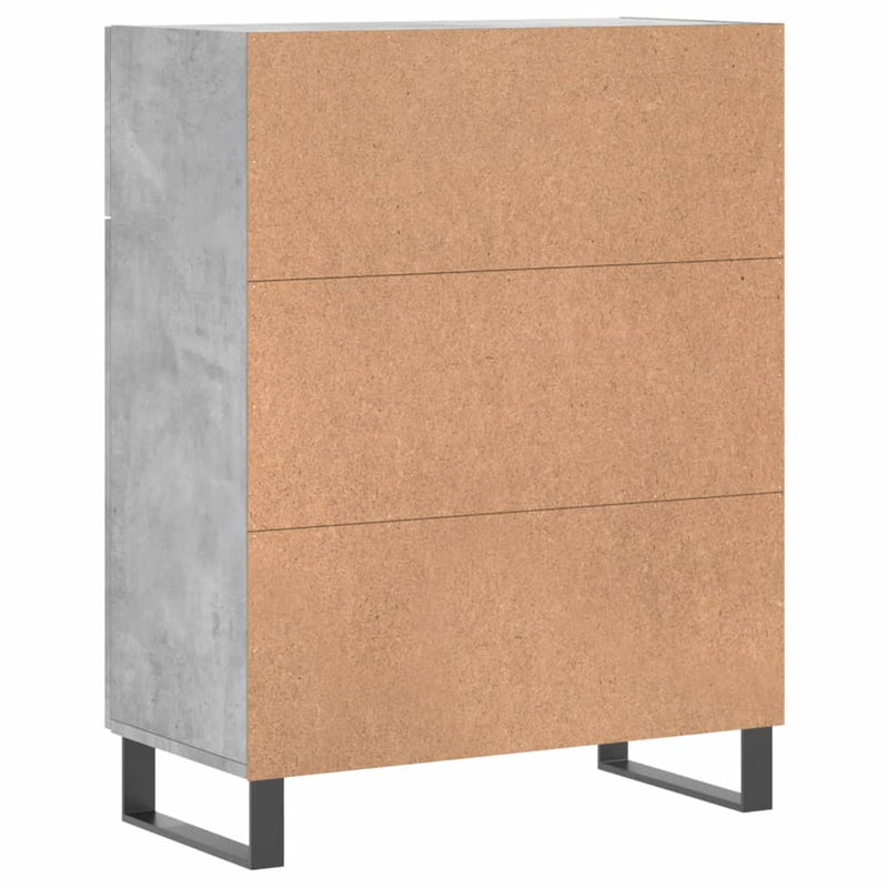 vidaXL betonszürke szerelt fa tálalószekrény 69,5 x 34 x 90 cm