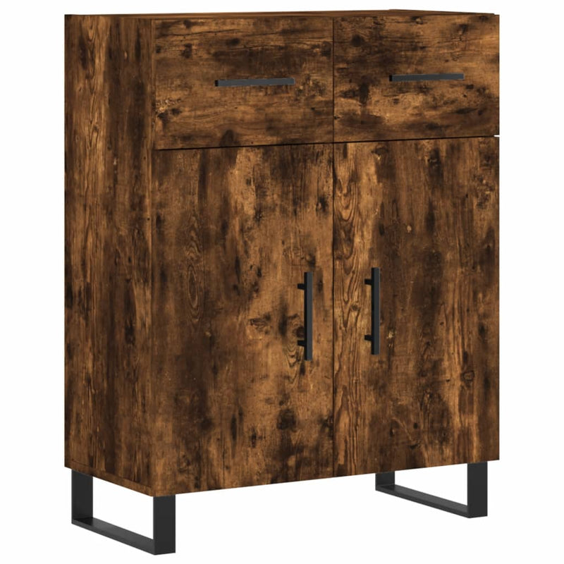 vidaXL füstös tölgy színű szerelt fa tálalószekrény 69,5 x 34 x 90 cm