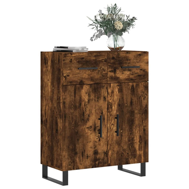 vidaXL füstös tölgy színű szerelt fa tálalószekrény 69,5 x 34 x 90 cm