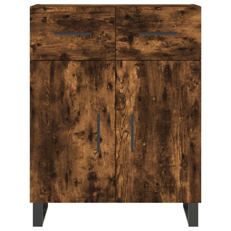 vidaXL füstös tölgy színű szerelt fa tálalószekrény 69,5 x 34 x 90 cm