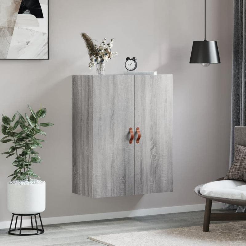 vidaXL szürke sonoma színű fali szekrény 69,5x34x90 cm