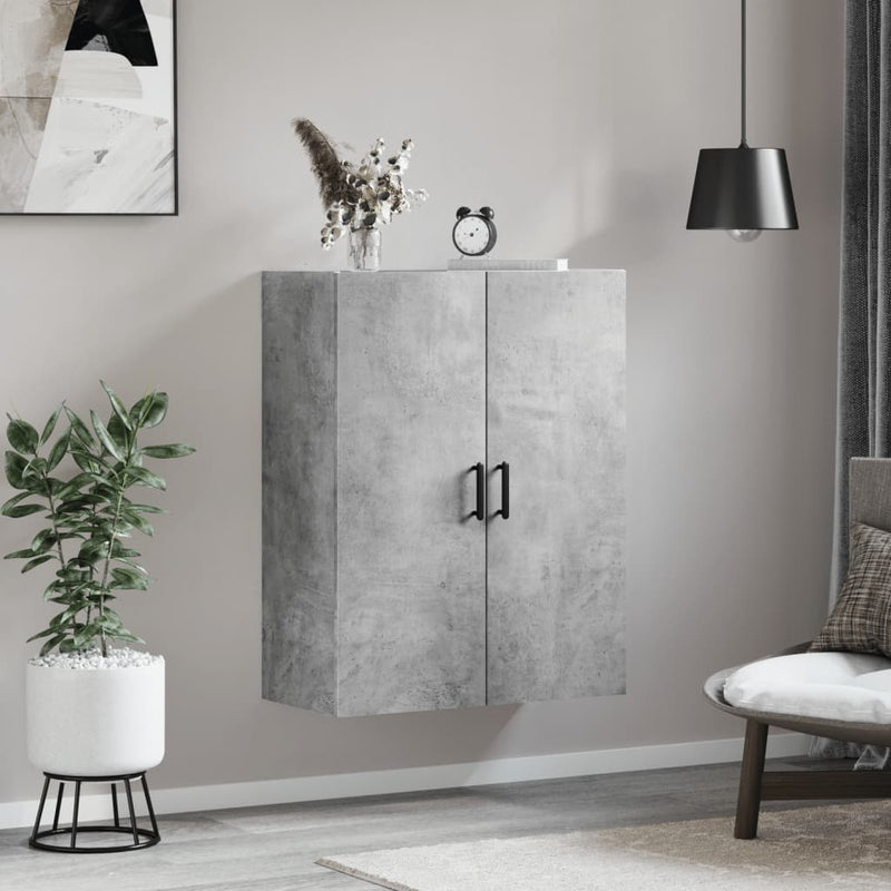 vidaXL betonszürke fali szekrény 69,5x34x90 cm