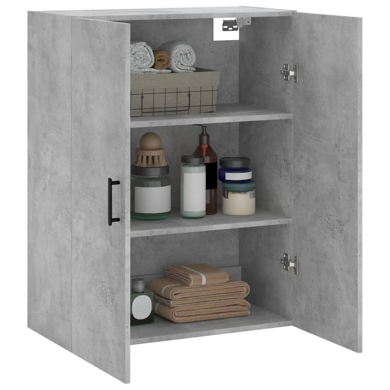 vidaXL betonszürke fali szekrény 69,5x34x90 cm
