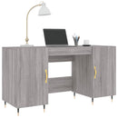 vidaXL szürke sonoma színű szerelt fa íróasztal 140x50x75 cm