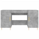 vidaXL betonszürke szerelt fa íróasztal 140 x 50 x 75 cm