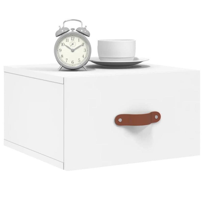 vidaXL 2 db fehér falra szerelhető éjjeliszekrény 35x35x20 cm