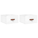 vidaXL 2 db magasfényű fehér fali éjjeliszekrény 35x35x20 cm